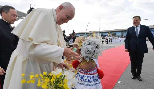 L’arrivo di Papa Francesco a Panama