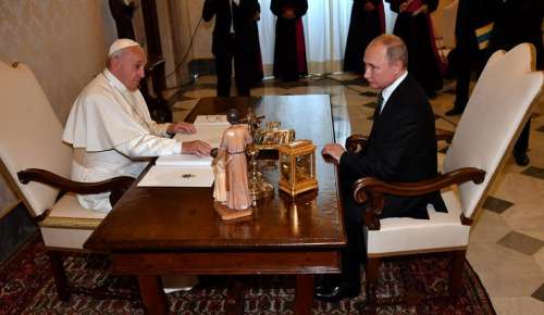 Vladimir Putin in Vaticano da Papa Francesco
