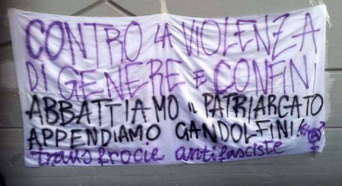 “Appendiamo Gandolfini”: striscione choc delle antifasciste