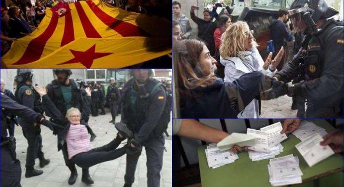 Catalogna, violenza ai seggi: oltre 800 i feriti. Rajoy: “E’ stata una messinscena”