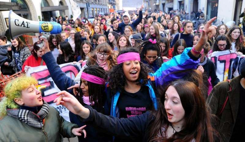 Cortei di femministe nelle città italiane