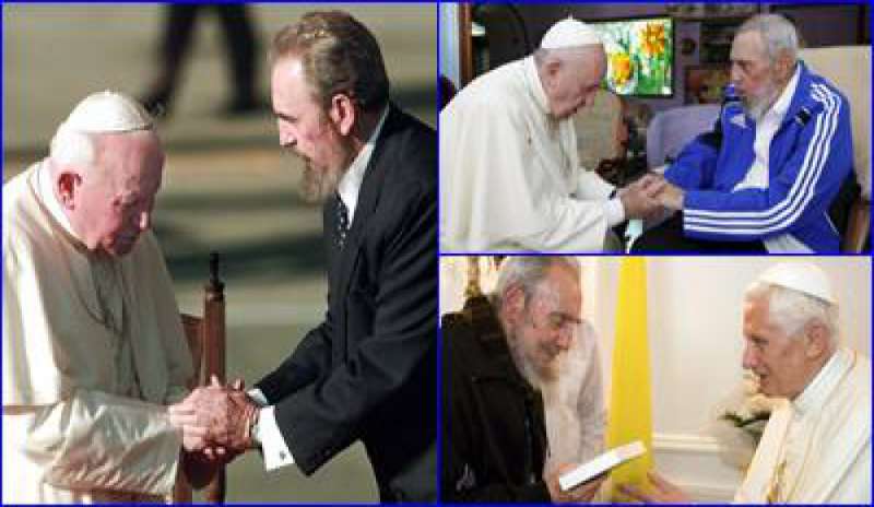 Fidel Castro: dall’abbraccio con Giovanni Paolo II, al “Padre Nostro” di Bergoglio
