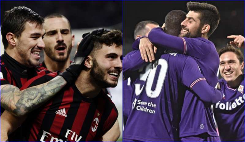 Fiorentina e Milan, tris per i quarti