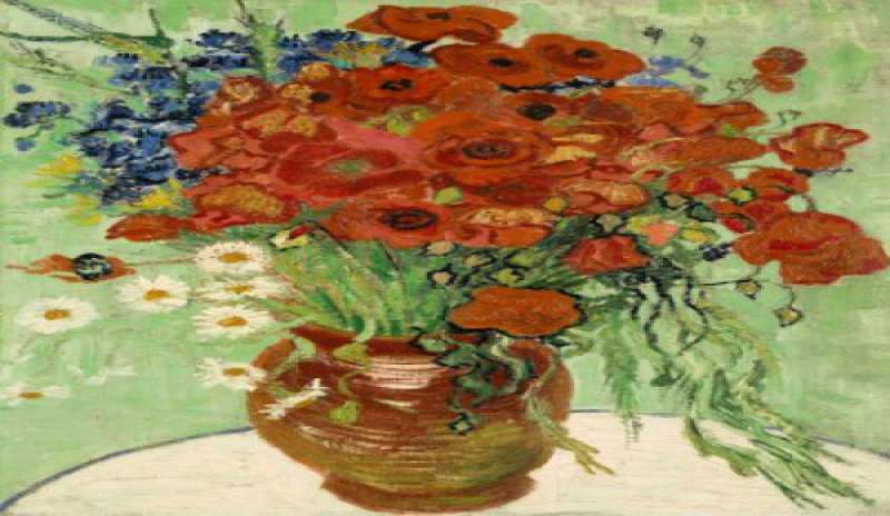 Goes to auction in New York on “Vase with Daisies and Poppies” by Van Gogh