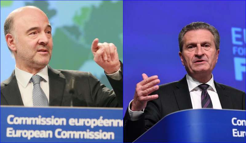 “Hanno alterato lo spread”. Denunciati Oettinger e Moscovici