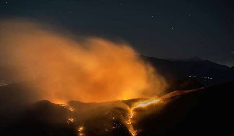 Incendio sul monte Martica: bruciati 100 ettari di bosco