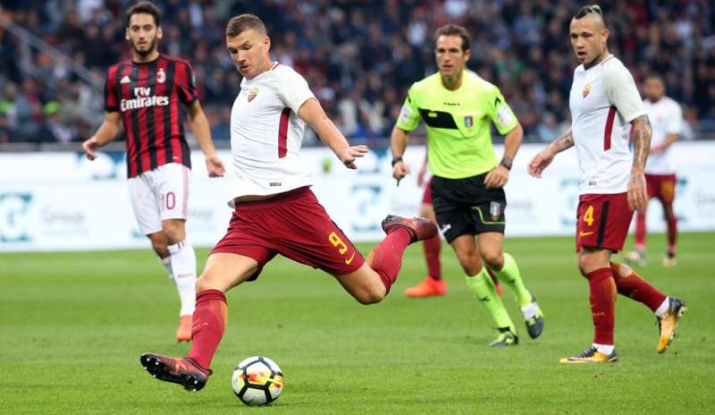 Milan-Roma 0-2: Dzeko e Florenzi sbancano San Siro