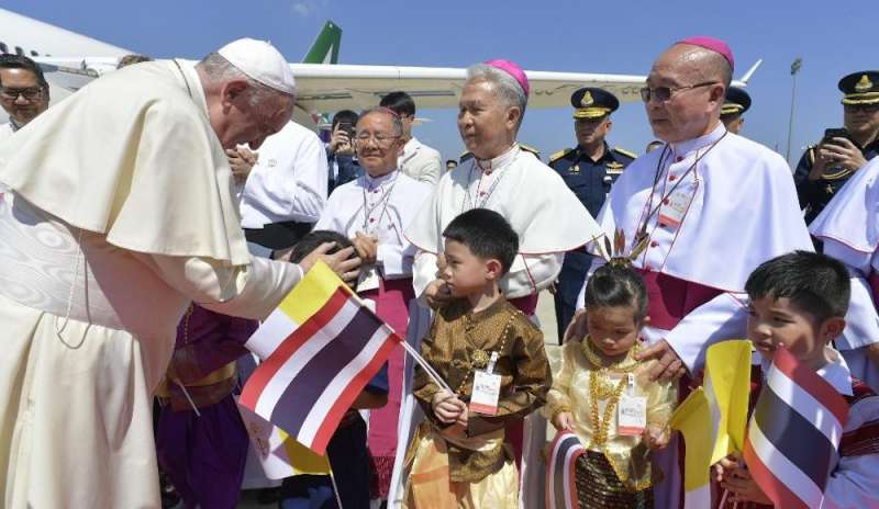 Papa Francesco è arrivato in Thailandia
