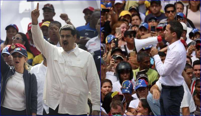 Popolo diviso tra Maduro e Guaidò