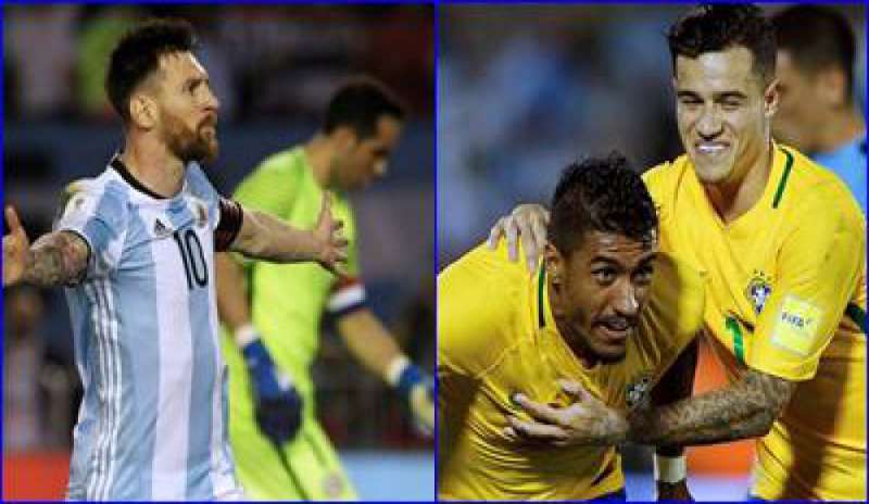 Qualificazioni mondiali: il Brasile travolge l’Uruguay e va a +7, l’Argentina supera a fatica il Cile