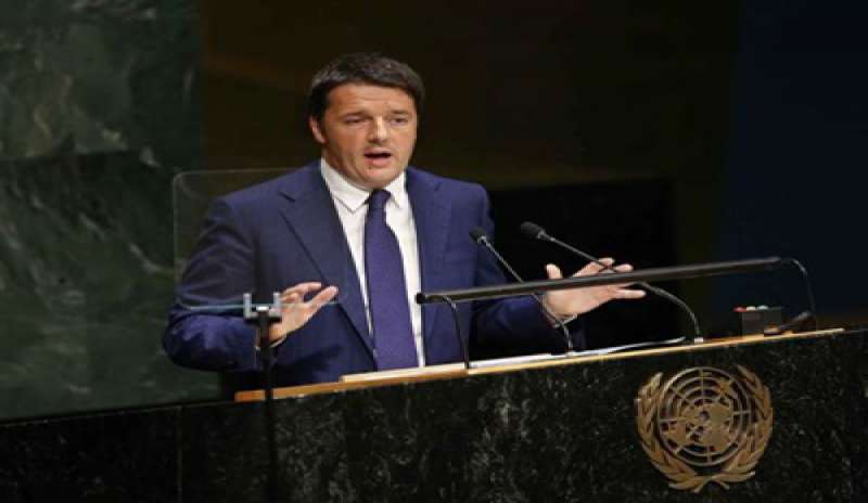 RENZI ALL’ONU: “ITALIA PRONTA AD AVERE UN RUOLO IN LIBIA”