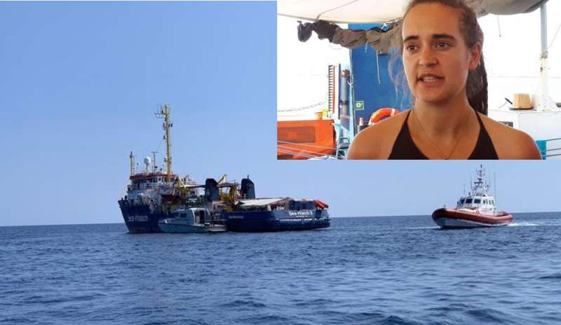 Sea Watch ancora ferma davanti a Lampedusa