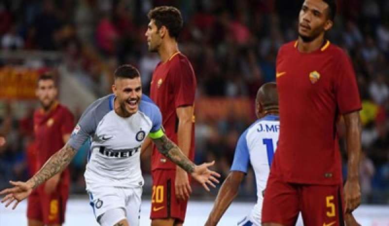Serie A, la Roma resta al palo. Icardi-Vecino ribaltano Dzeko: l’Inter fa 1-3