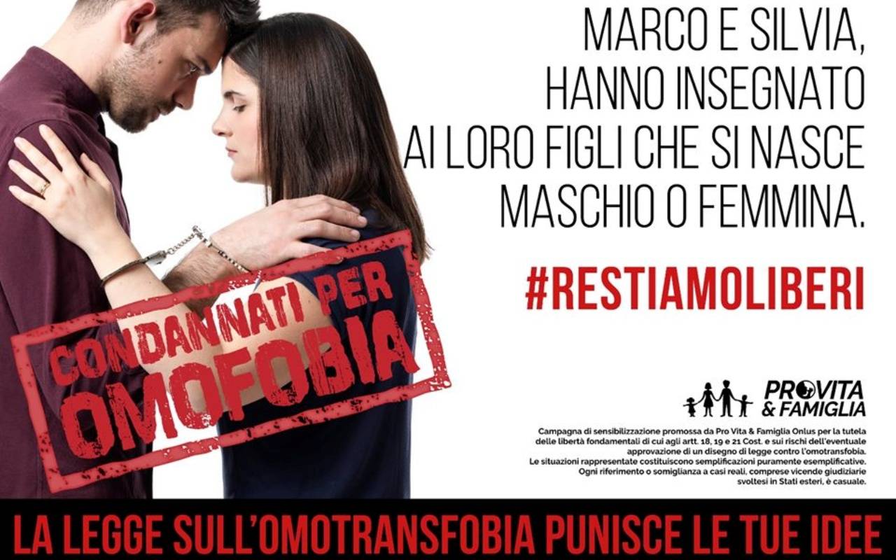 Legge contro l’omotransfobia, Gandolfini (Family Day): “Norma liberticida”