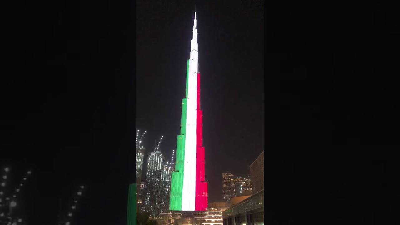 Covid-19, il Burj Khalifa si illumina per l’Italia
