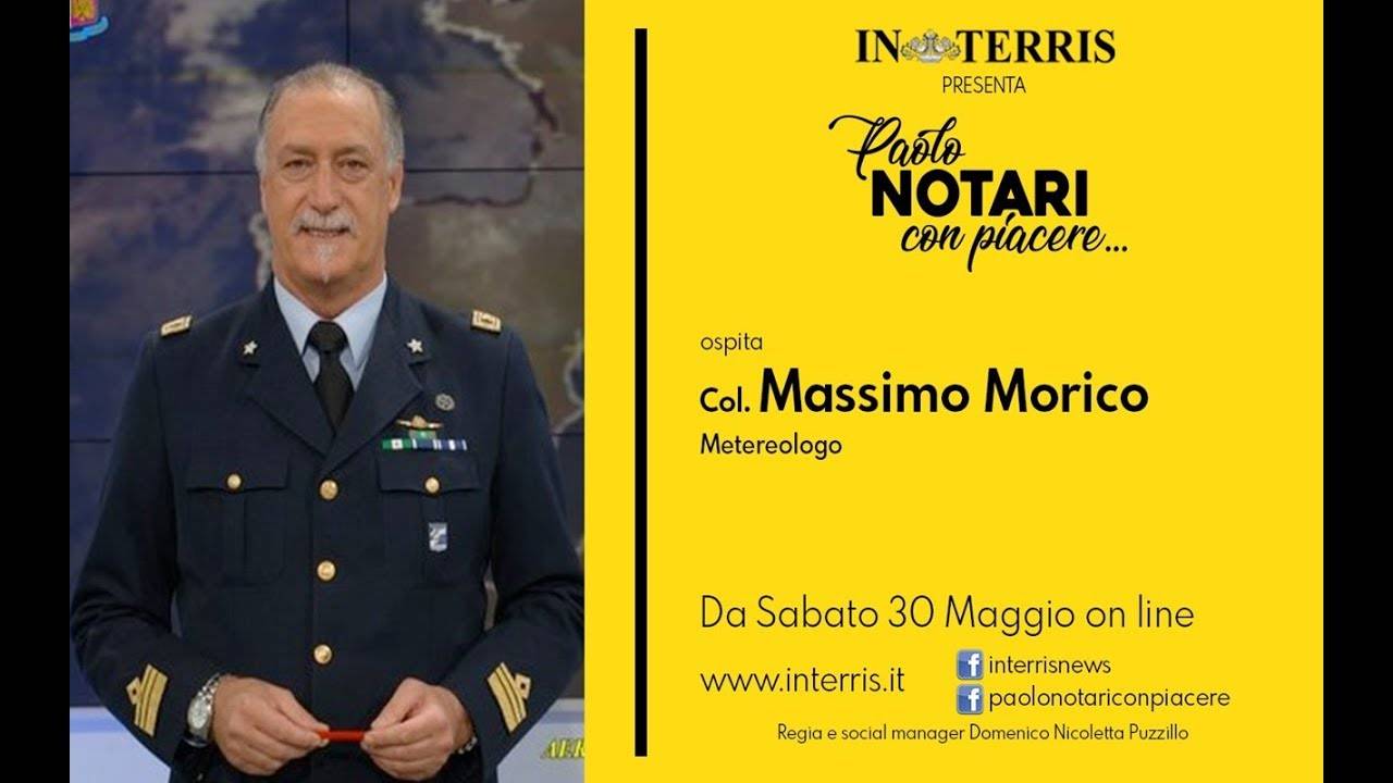 Il meteo nelle case degli italiani: il colonnello Morico ospite a “Paolo Notari – Con piacere”