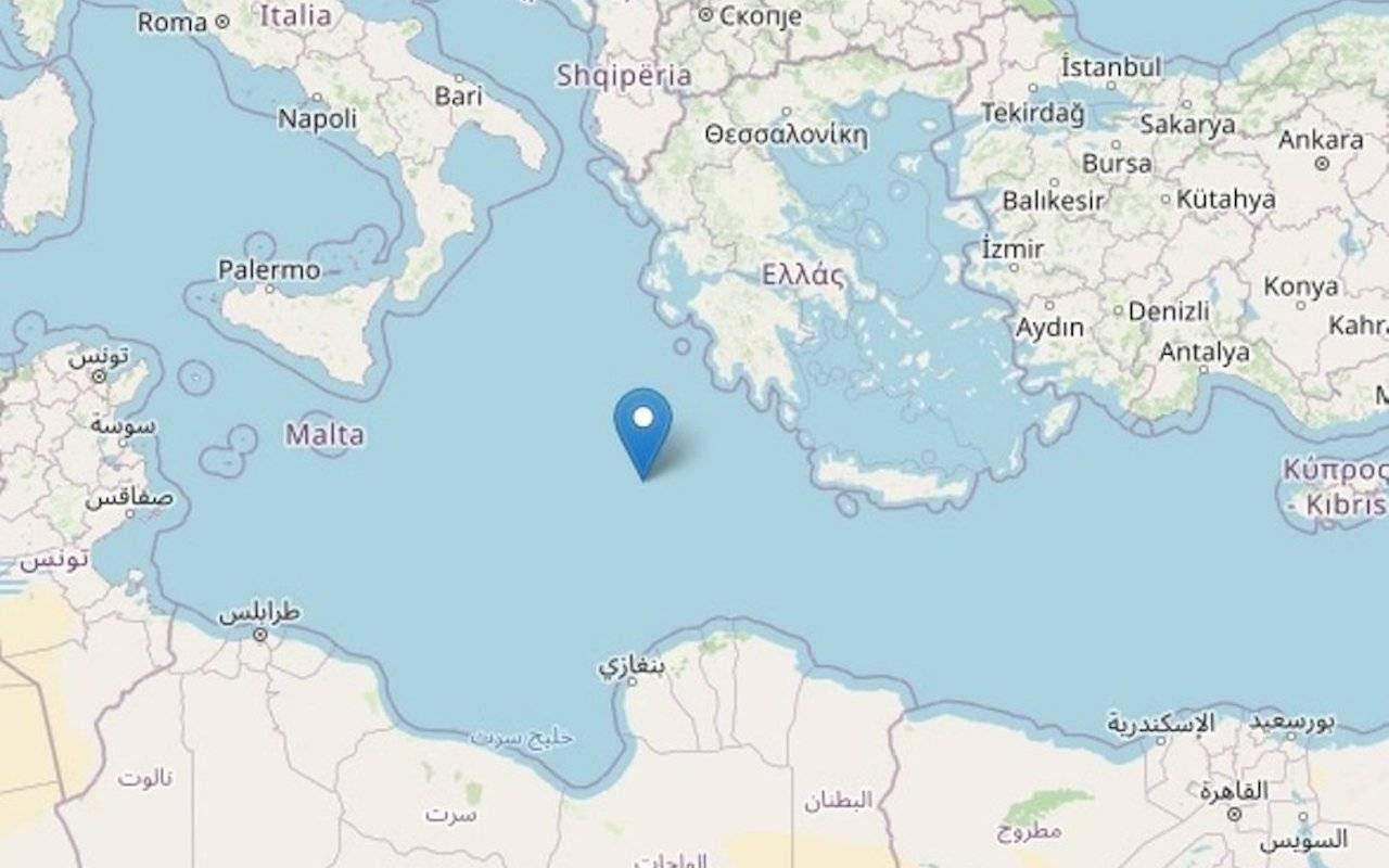 Terremoti: sisma 5.8 in mare tra Italia e Grecia