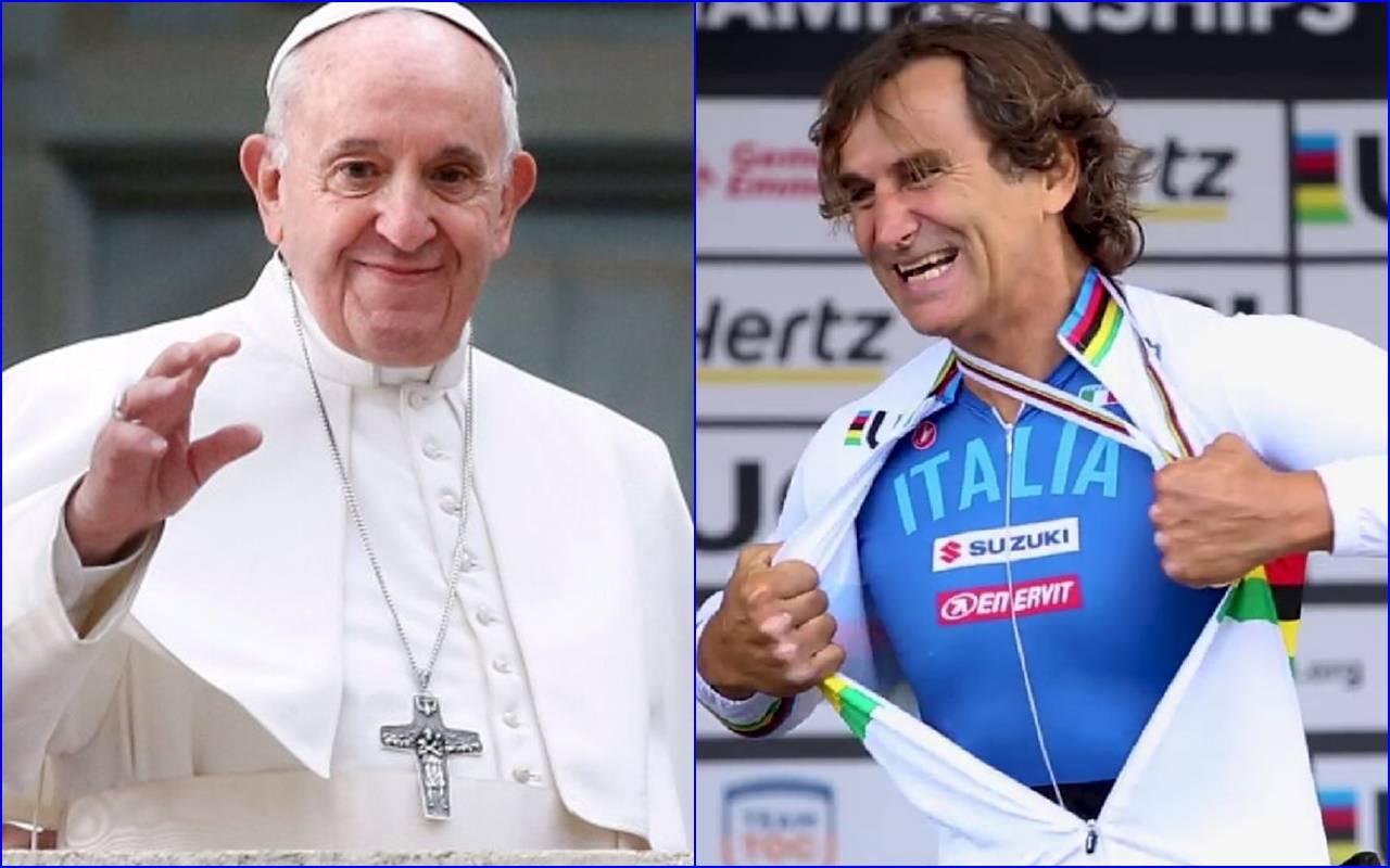 Papa a Zanardi: “La disabilità come lezione di umanità”