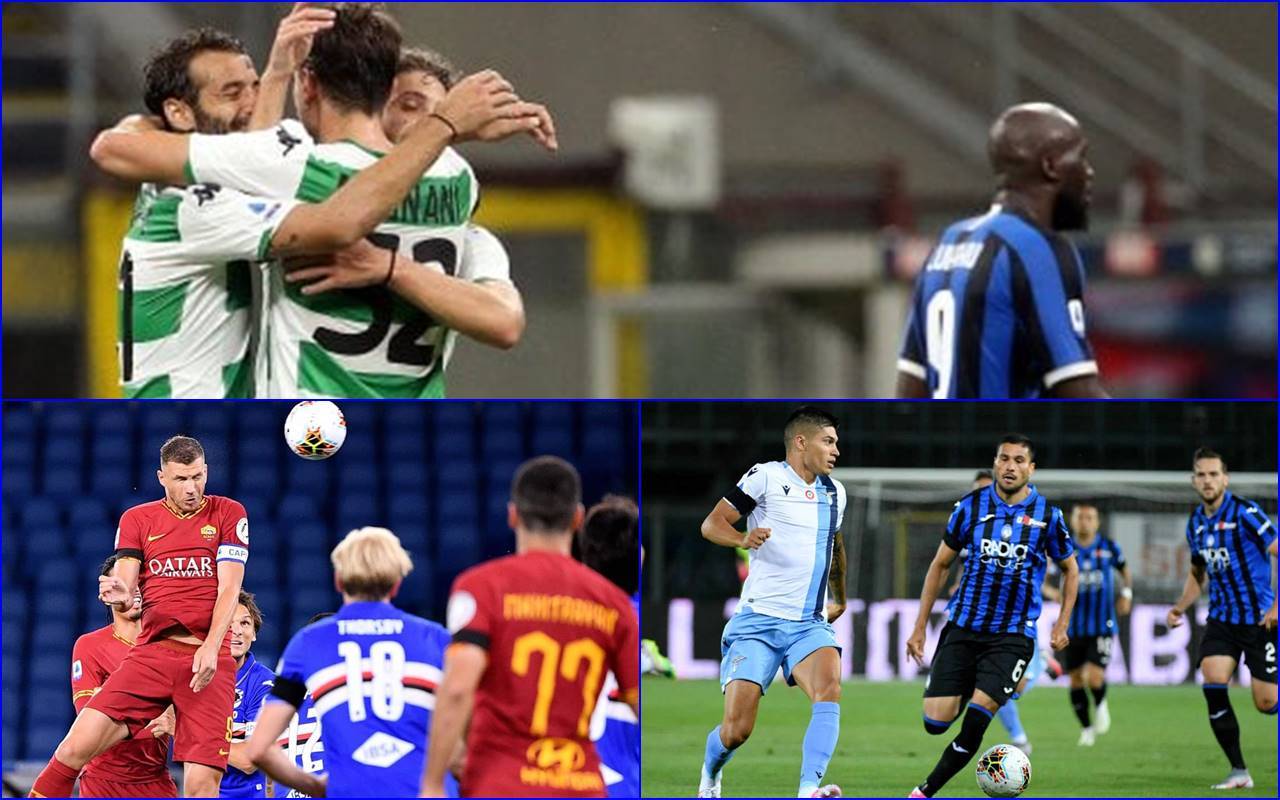 Serie A: la Lazio scivola a Bergamo, l’Inter impatta sul Sassuolo. Sorride la Roma