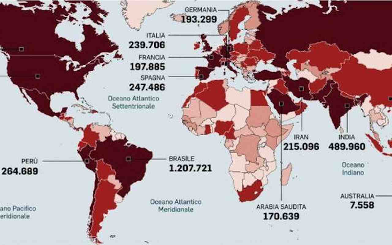 Coronavirus: oltre 925 mila i decessi nel mondo, tutti gli aggiornamenti