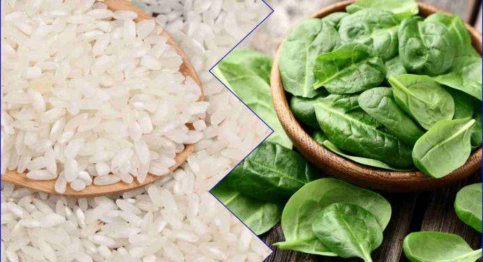 Contro il freddo… minestra di riso e spinaci