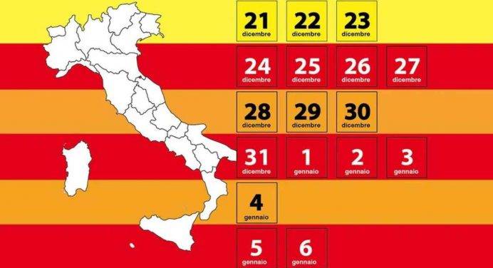 Covid: Italia in zona arancione da oggi fino a mercoledì, ecco cosa cambia