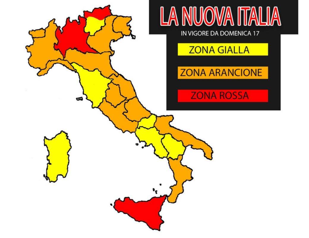 Domenica scattano i cambi di colore: quasi tutta Italia in zona arancione
