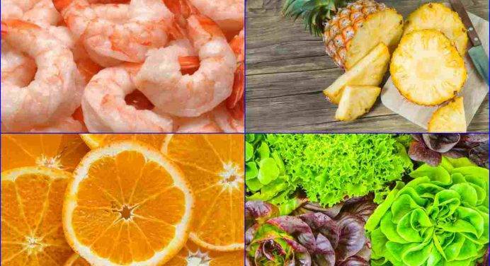 Esotica e colorata: l’insalata di gamberi, arancia e ananas
