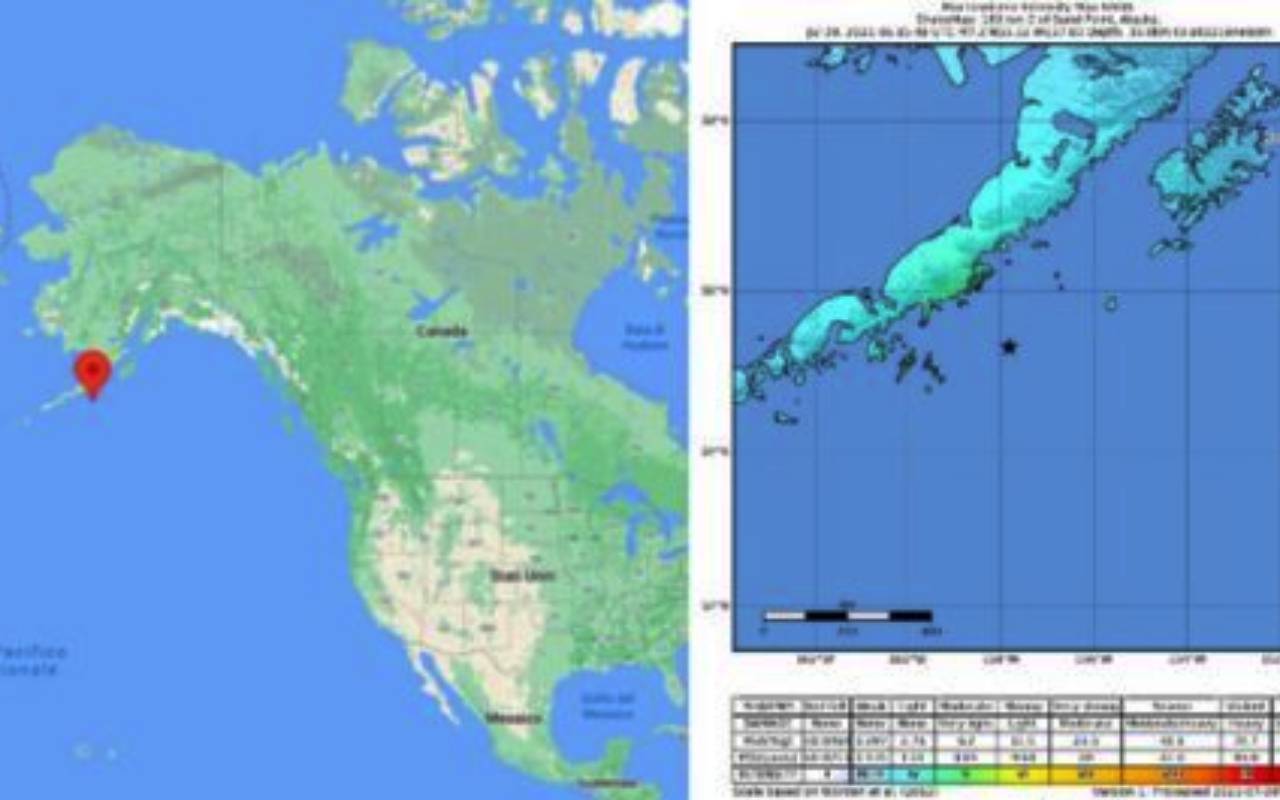 Scossa di magnitudo 8.2 al largo della penisola di Alaska