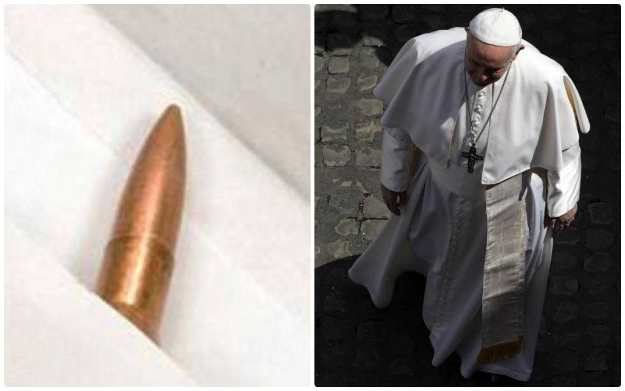 Busta con tre proiettili indirizzata a Papa Francesco