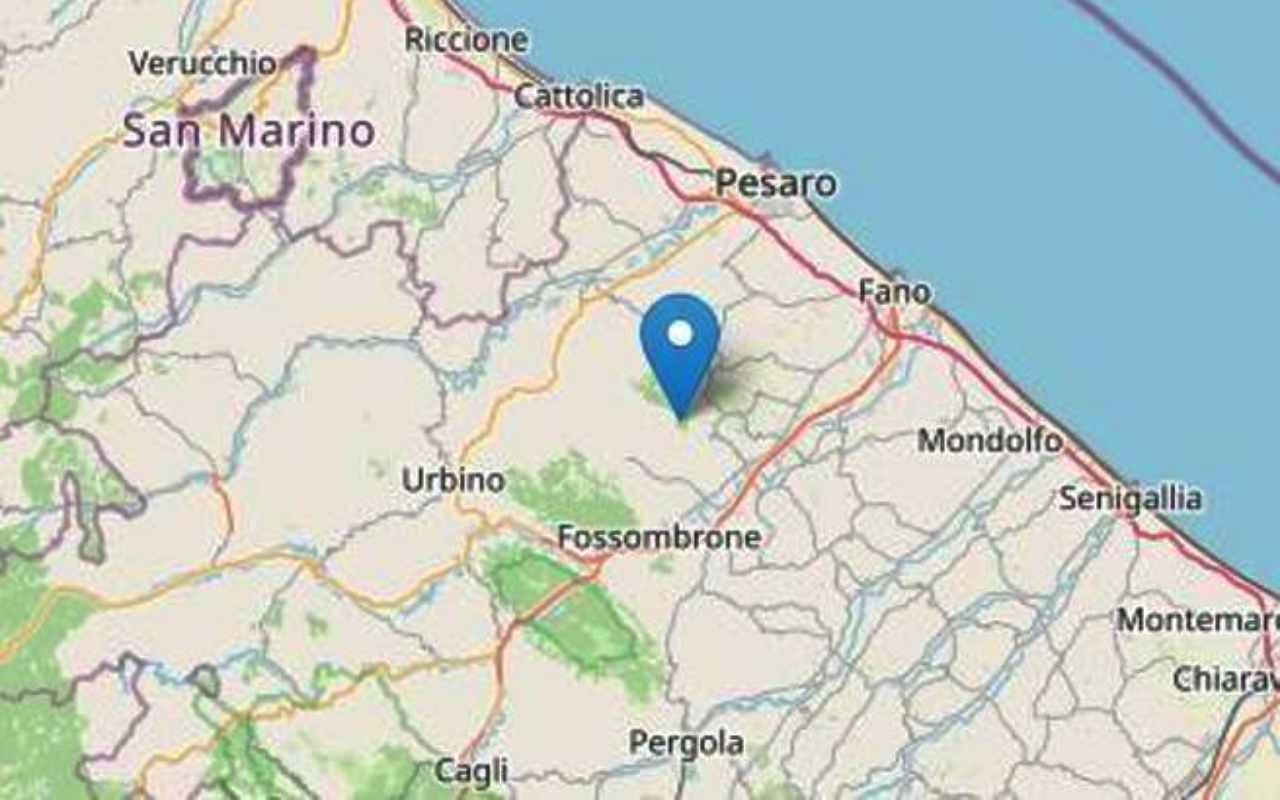 Terremoti, scossa del 4.3 nel Pesarese: epicentro a Montefelcino