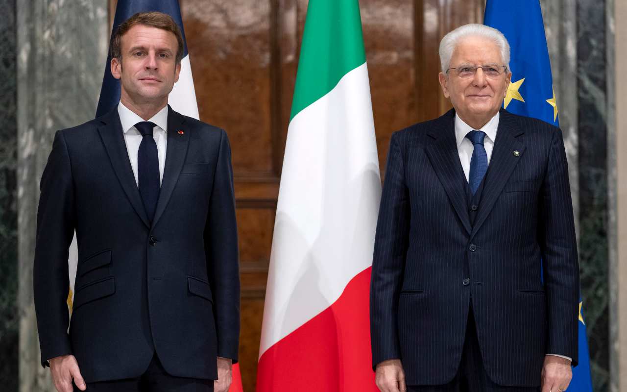 Firma del Trattato del Quirinale tra Italia e Francia: Mattarella riceve Macron