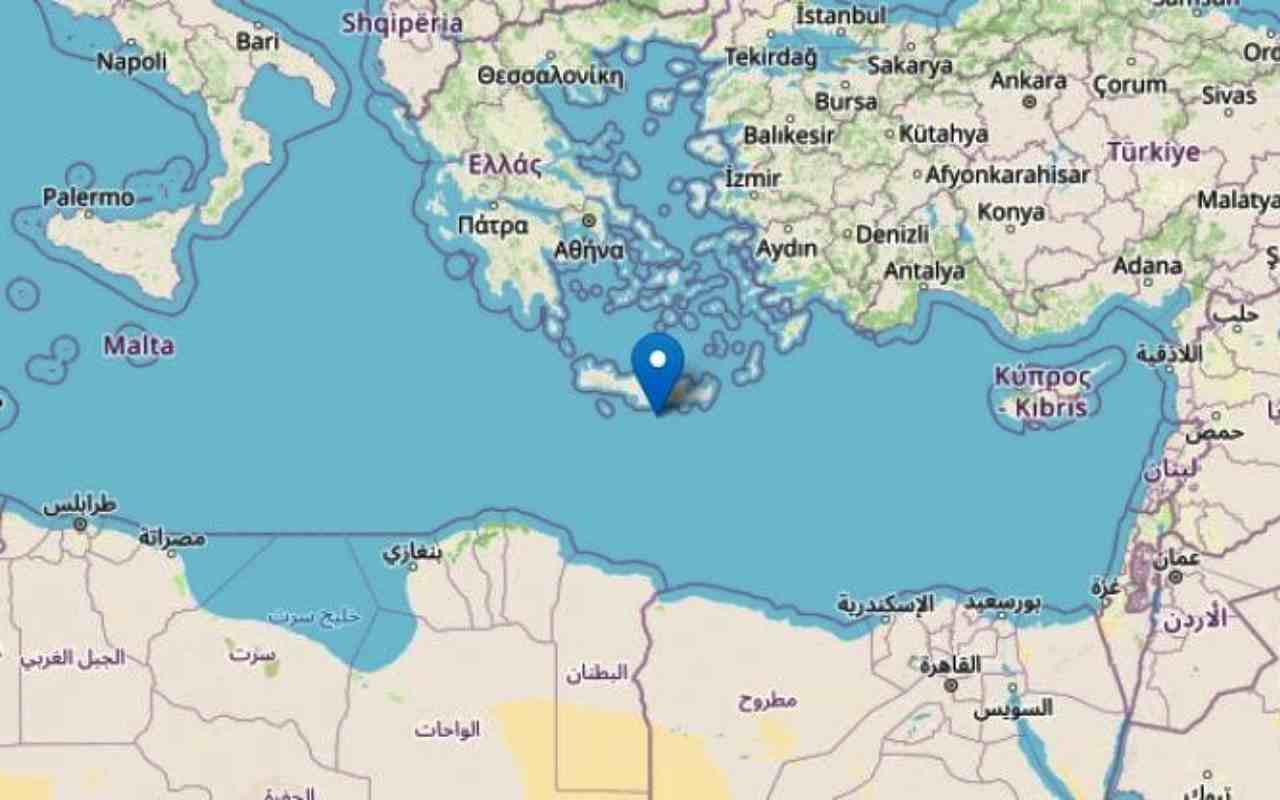 Terremoto in Grecia: scossa di magnitudo 5.5 davanti a Creta