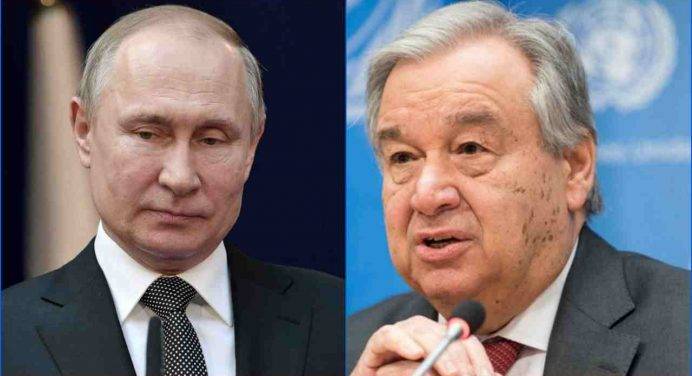 Putin a Guterres: “Senza un accordo sulla Crimea e sul Donbass non è possibile firmare garanzie di sicurezza sull’Ucraina”