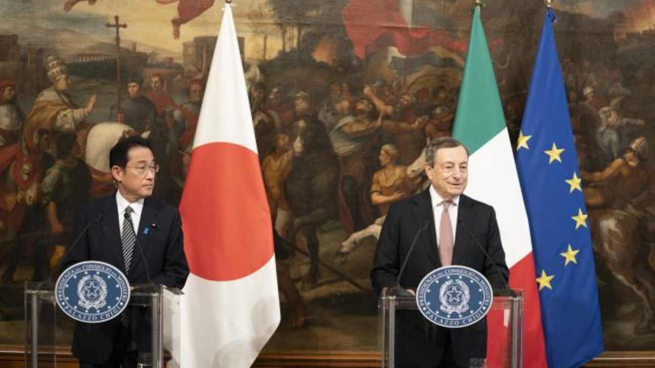 Draghi: “Italia e Giappone sono uniti da un’alleanza solida e duratura”