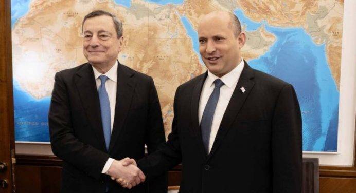 Draghi incontra Bennett: “Grazie a Israele per la mediazione nel conflitto in Ucraina”