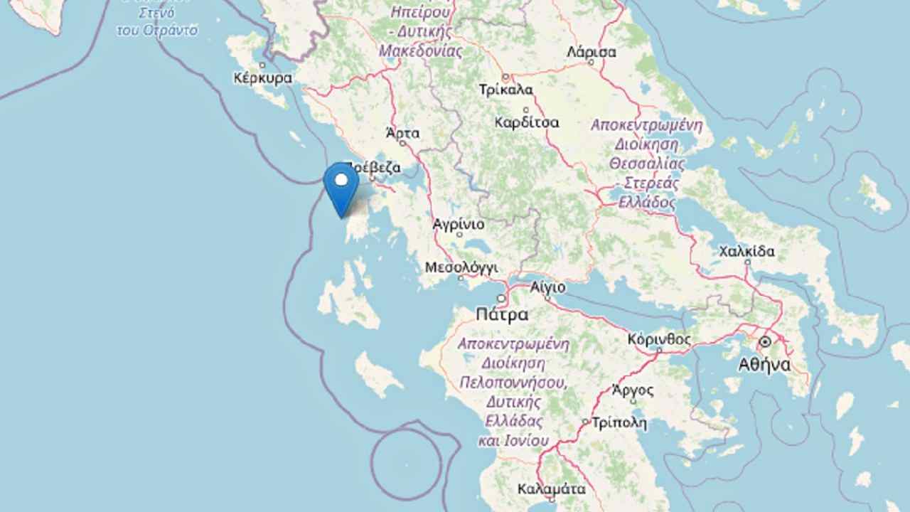 Grecia: terremoto di magnitudo 4.7 davanti all’isola di Leucade