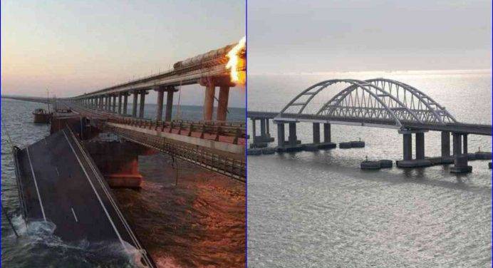 Crimea, incendio sul ponte di Kerch: Putin ordina un’inchiesta