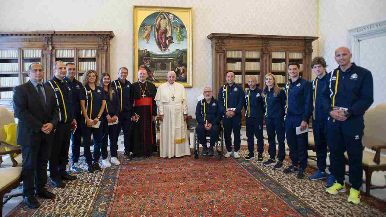 Il Papa ad Athletica Vaticana: “Lo sport insegna il valore della fraternità”