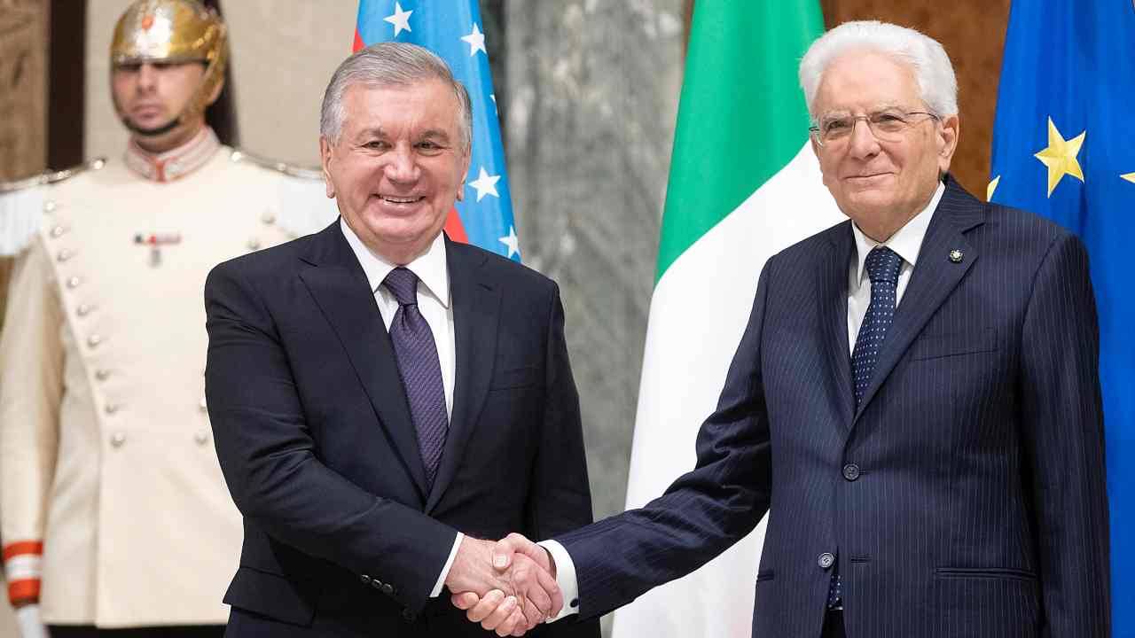 Mattarella riceve Mirziyoyev, Presidente dell’Uzbekistan