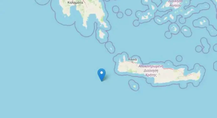 Terremoto di magnitudo 5 al largo dell’isola greca di Creta
